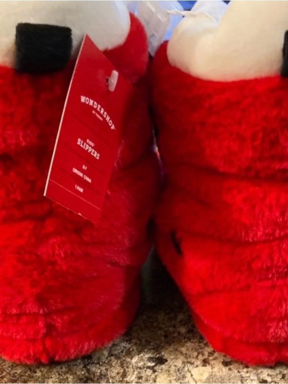 Kids' Ski Bootie Slippers - Wondershop™ Red  Size 6-7 New
